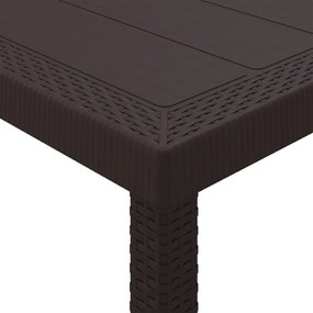 Kerti Asztal Barna 400x100x73 cm Poli Rattan, Kerti Asztal Barna 250x100x73 cm Poli Rattan, Kerti Asztal Barna 150x100x73 cm Poli Rattan