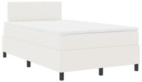 Box Spring Ágy Matracc Krém 120x200 cm Kordbársony