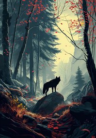 Poszter 68x98cm Erdei visszhangok