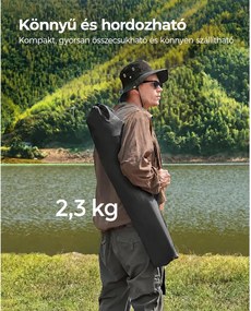 Összecsukható kempingszék 2 db-os, kültéri székek karfával és pohártartóval