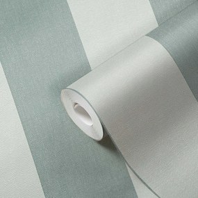 Tapéta Zöld csíkok Csíkok Szövet utánzat Vastag Mosható tapéta