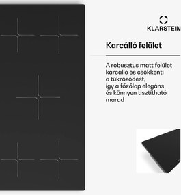 Klarstein PowerGlide indukciós főzőlap | karcálló felület | 5 főzőzóna | 9800 W | 90 cm