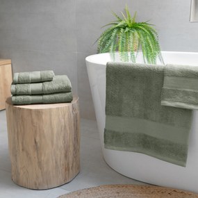 Goldea bambuszszálas törölköző és fürdőlepedő - zsálya színű 70 x 140 cm