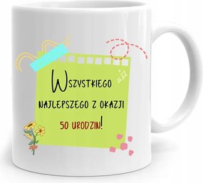 Születésnapra 50 50-es 50-es Bögre Tökéletes Ajándék fényképes nyomtatással