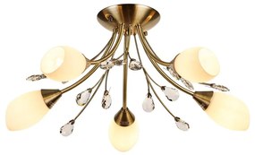 Brilagi - Felületre szerelhető csillár MEGAPOLIS 5xE14/60W/230V réz