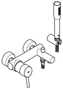 GROHE 32212001 - CONCETTO kádcsaptelep, fényes króm