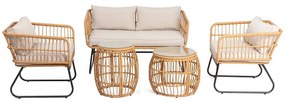 Vistdal bézs mesterséges rattan kerti bútor szett - Bonami Essentials