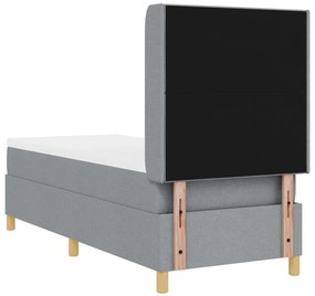 Boxspring Ágy Mattal &amp; LED Fény Szürke 80x200 cm Szövet