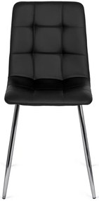 Fekete Eco-bőr Étkezőszék ENZO