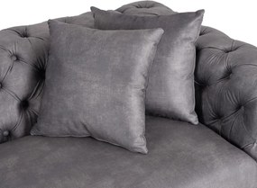 Sofa SORRENTO 2S Dwuosobowa Szara Welurowa