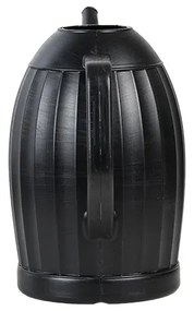 Locsolókanna bordázott mintával, 2 literes, fekete