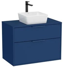 Fürdőszobai szekrény mosdó nélkül Roca Optica 78,5x56,5x45,5 cm kék matt OPTDESK802ZM