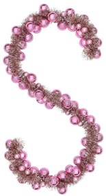 Karácsonyi gömb girland Rózsaszín 186 cm Polisztirol