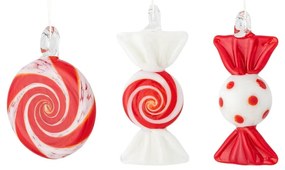 Üveg kézzel készített karácsonyfadísz készlet 3 db-os 6 cm Festive – Bloomingville