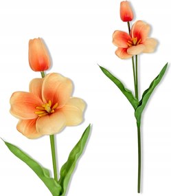 Sárgabarack Tulipán Ág Tulipán 53cm Művirág habszivacs Élő