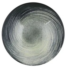 24 részes porcelán étkészlet, zöld/fekete