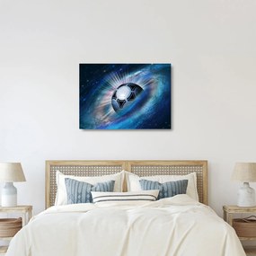 Üveg kép - Futball a térben (70x50 cm)