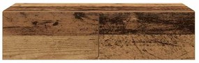 Falipolc fiókokkal régi fa 60x26,5x15 cm műszaki fa