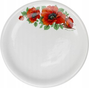 Ø 19 cm-es mákos motívummal díszített reggeliző tányér