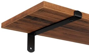 SHELFY 2 darabos fali polc szett, barna/fekete
