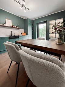 MAZZONI EXPORT GEORGIA Beige Latte (Monza 60 szövet) - MODERN KÁRPITOZOTT BOUCLÉ SZÉK NAPPALIBA/ÉTKEZŐBE/LOFT IRODÁBA