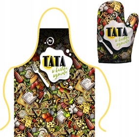 Anyák Napi Ajándék kötény Apáknak Szett