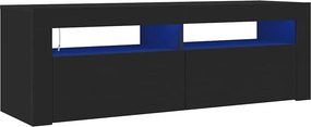vidaXL fekete TV-szekrény LED-világítással 120 x 35 x 40 cm
