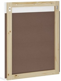 BERG fehér tömör fa fürdőszobatükör polccal 60 x 12 x 70 cm