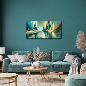Kép modern panoráma tóval
