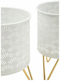 Fém virágtartó állvány szett 2 db-os ø 16 cm (magasság 20 cm) Carly – Mauro Ferretti