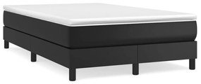 fekete műbőr rugós ágykeret 120 x 200 cm