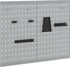 vidaXL Szerszámfal Panel 2 pcs Szürke 100 x 1 x 80 cm