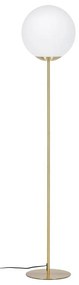 AranyszĂnƱ ĂĄllĂłlĂĄmpa ĂŒveg bĂșrĂĄval (magassĂĄg 150 cm) Mahala â Kave Home