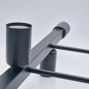 Csillár rúdon ASTRID 6xE27/60W/230V fekete