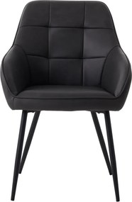 Sötétszürke kárpitozott karfás étkezőfotel szett 2 db-os Nolan Square – Unique Furniture