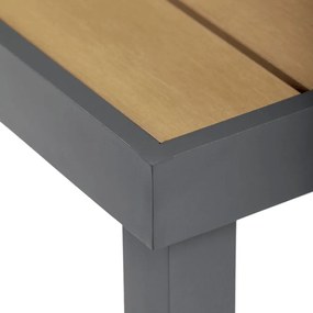 Kerti asztal 190x90 cm, alumínium, polywood, szürke, AZT-W1408 GREY
