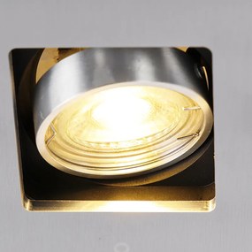 6 darabos modern süllyesztett spotlámpa készlet alumíniumból, forgatható és dönthető GU10 50mm - Qure