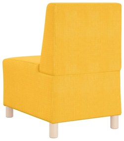 világossárga kordbársony szövet kanapéfotel 60 cm