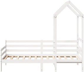 fehér tömör fenyőfa kanapéágy tetővel 80 x 200 cm