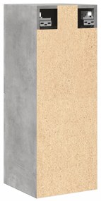 betonszürke szerelt fa függő fürdőszobaszekrény 30 x 30 x 80 cm