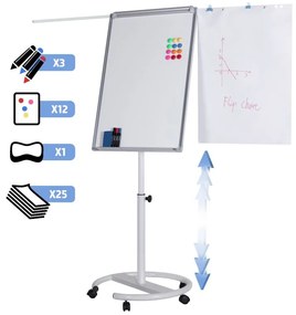 JAGO Flipchart tábla FLCH-RO01 60 x 90 cm