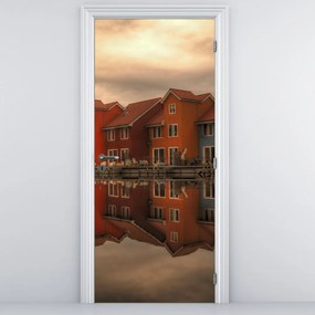 Fotótapéta ajtóra - Színes házak (95x205cm)