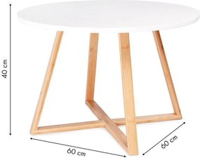 Dohányzóasztal 80x45x42 cm fehér GM-01