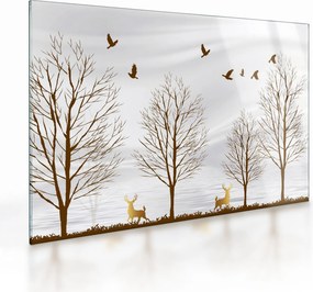 Kép - szarvas folyóelőtt (üvegen) (70x50 cm)