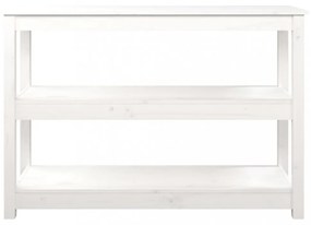 fehér tömör fenyőfa tálalóasztal 110x40x74 cm