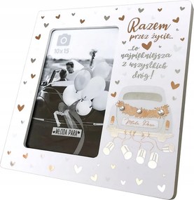 Képkeret Együtt Az Életen Át Esküvő Fiatal Pár Elegáns Ajándék