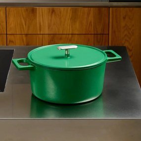 Indukciós tűzhelyhez alkalmas öntöttvas lábas fedővel 5,5 l Mattia 3.0 – FABINI