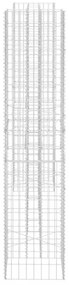 H alakú acéldrót virágtartó gabion 260 x 40 x 200 cm