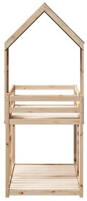 tömör fenyőfa emeletes ágy matrac nélkül 90 x 190 cm