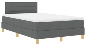 Box Spring Ágy Matraccal Sötétszürke 120x190 cm Szövet